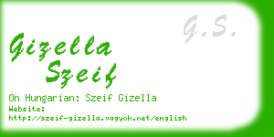 gizella szeif business card